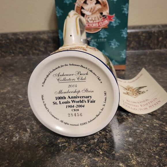 Anheuser-Busch Budweiser Stein St Louis World's Fair CB28 - Picture 6 of 6